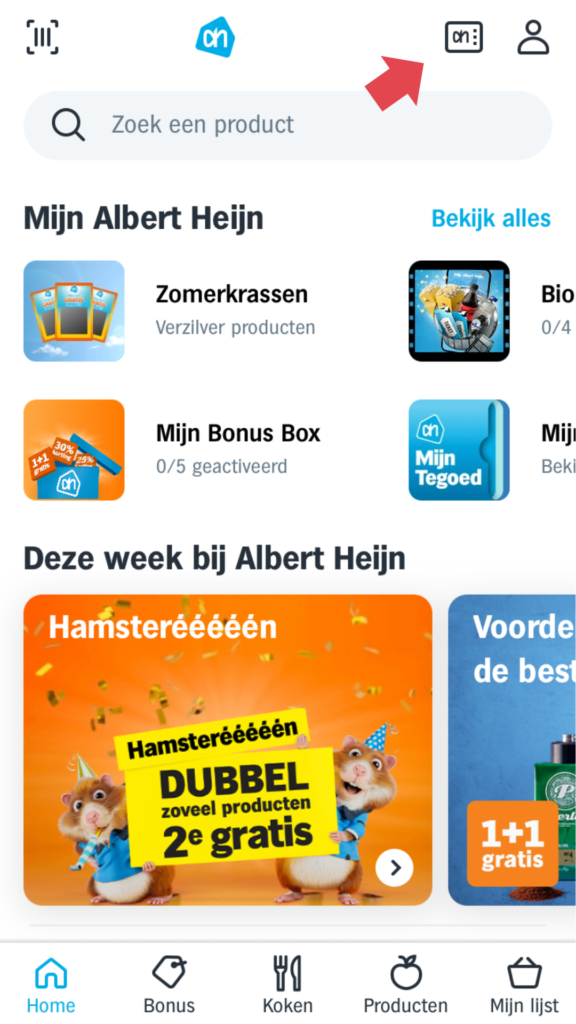 how to make an account on Albert Heijn app